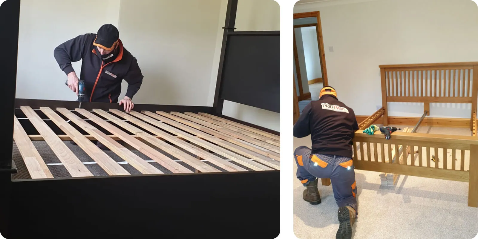 A professional man with a van York team navigating a house move near the historic city walls